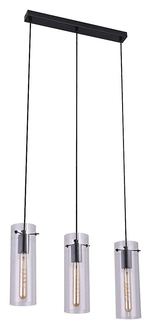 Rabalux Acantha Pendelleuchte 3x60 W schwarz-transparent 5259