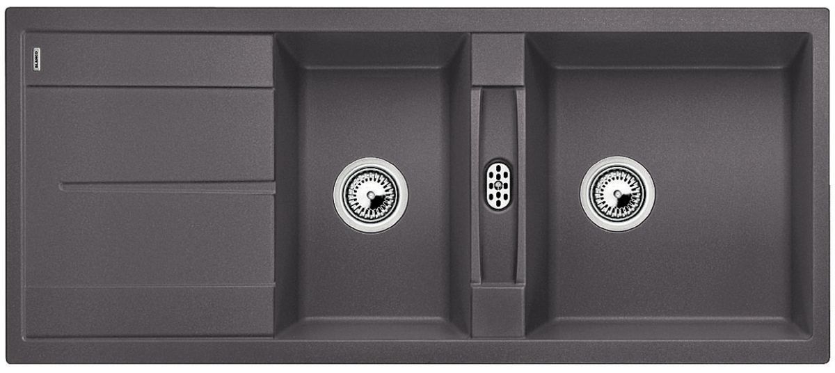 Blanco Metra 8 S Granitspüle 116x50 cm grau/graphit/onyx 518884