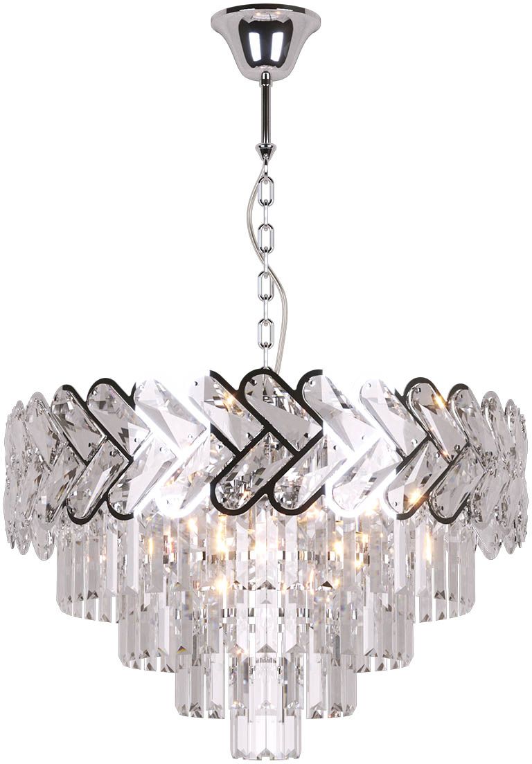 Kaja Toscana Pendelleuchte x40 W silber-kristall K-8173