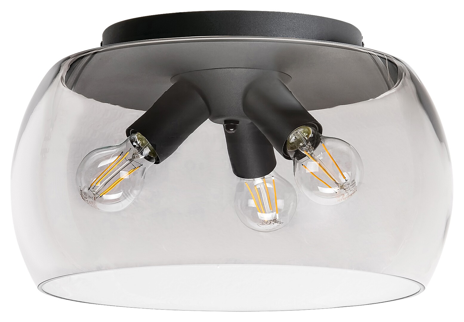 Rabalux Ursula Deckenlampe 3x40 W schwarz-verraucht 3189