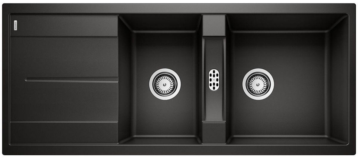 Blanco Metra 8 S Granitspüle 116x50 cm schwarz 525934
