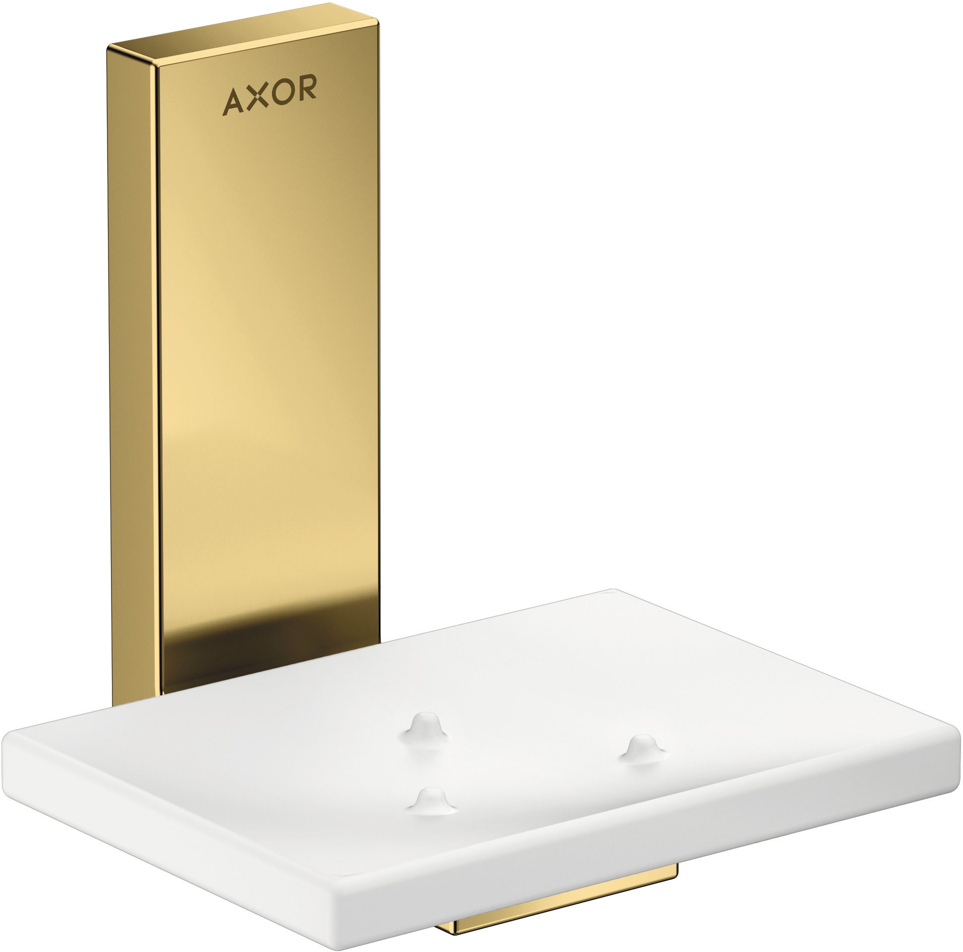 Axor Universal Rectangular Seifenschale Wand weiß-gold 42605990