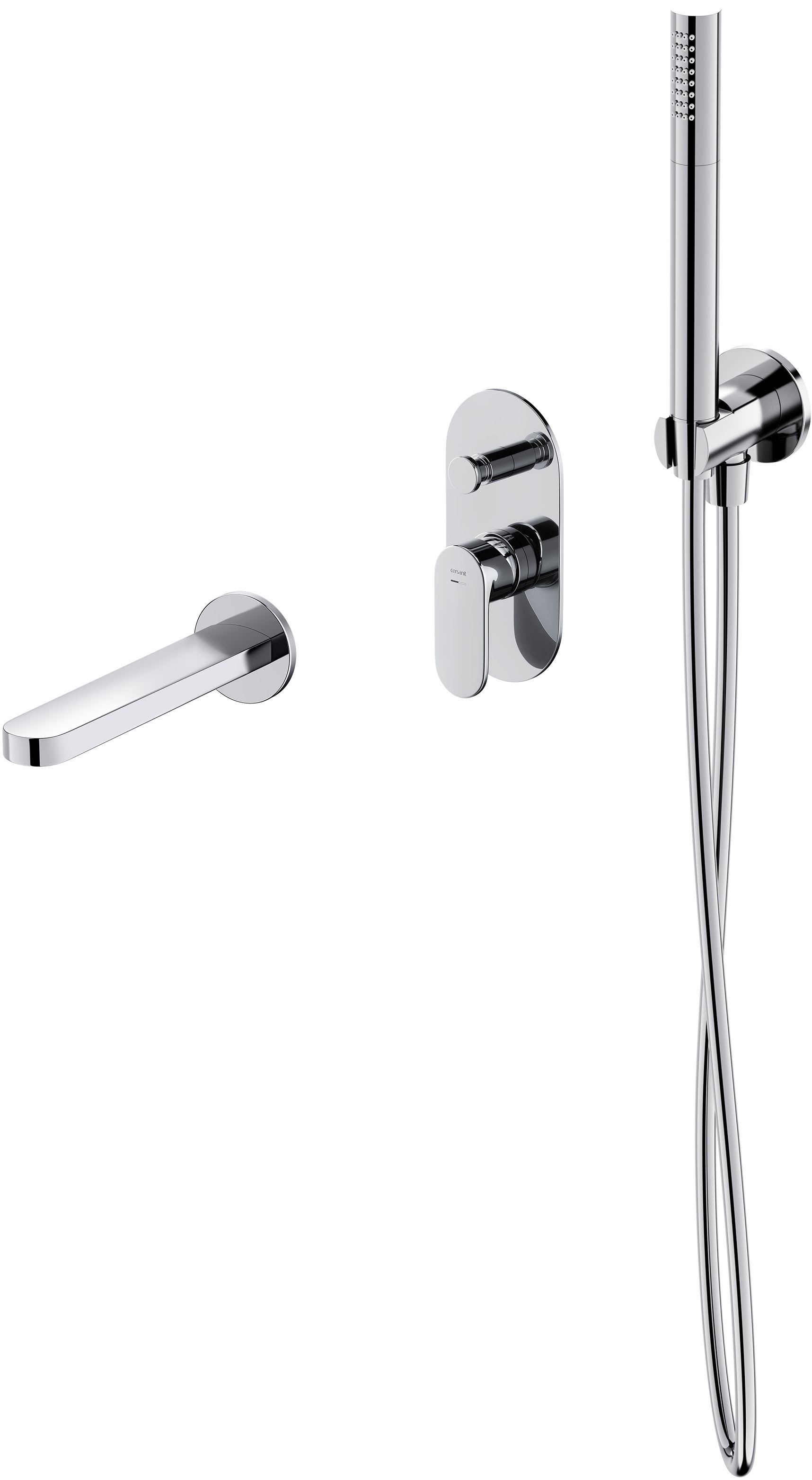 Set Badewannen- und Duscharmatur Cersanit Crea S951-305, Duschset Cersanit Inverto S951-708, S951-556