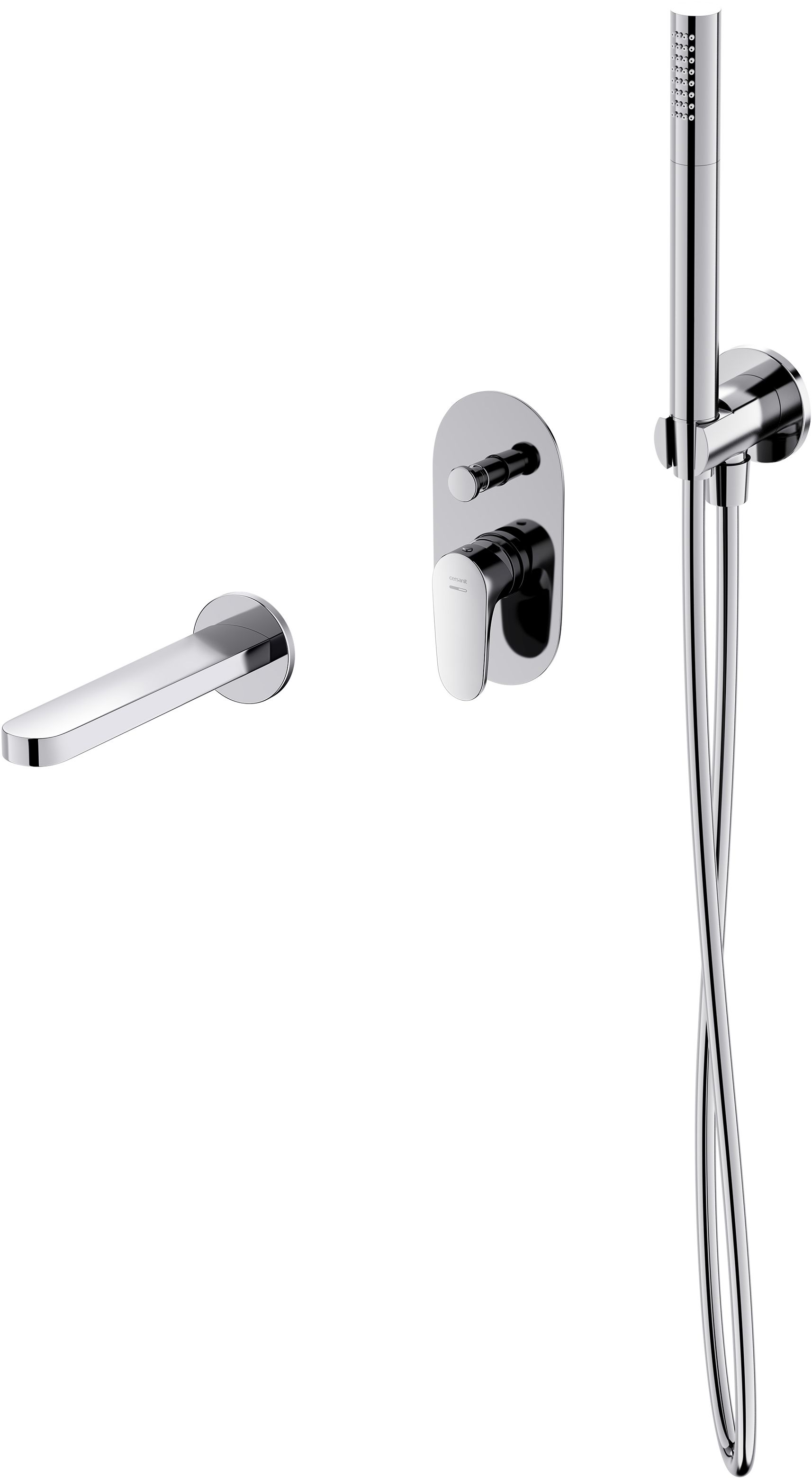 Set Badewannen- und Duscharmatur Cersanit Inverto S951-313, Duschset Cersanit Inverto S951-708, S951-556