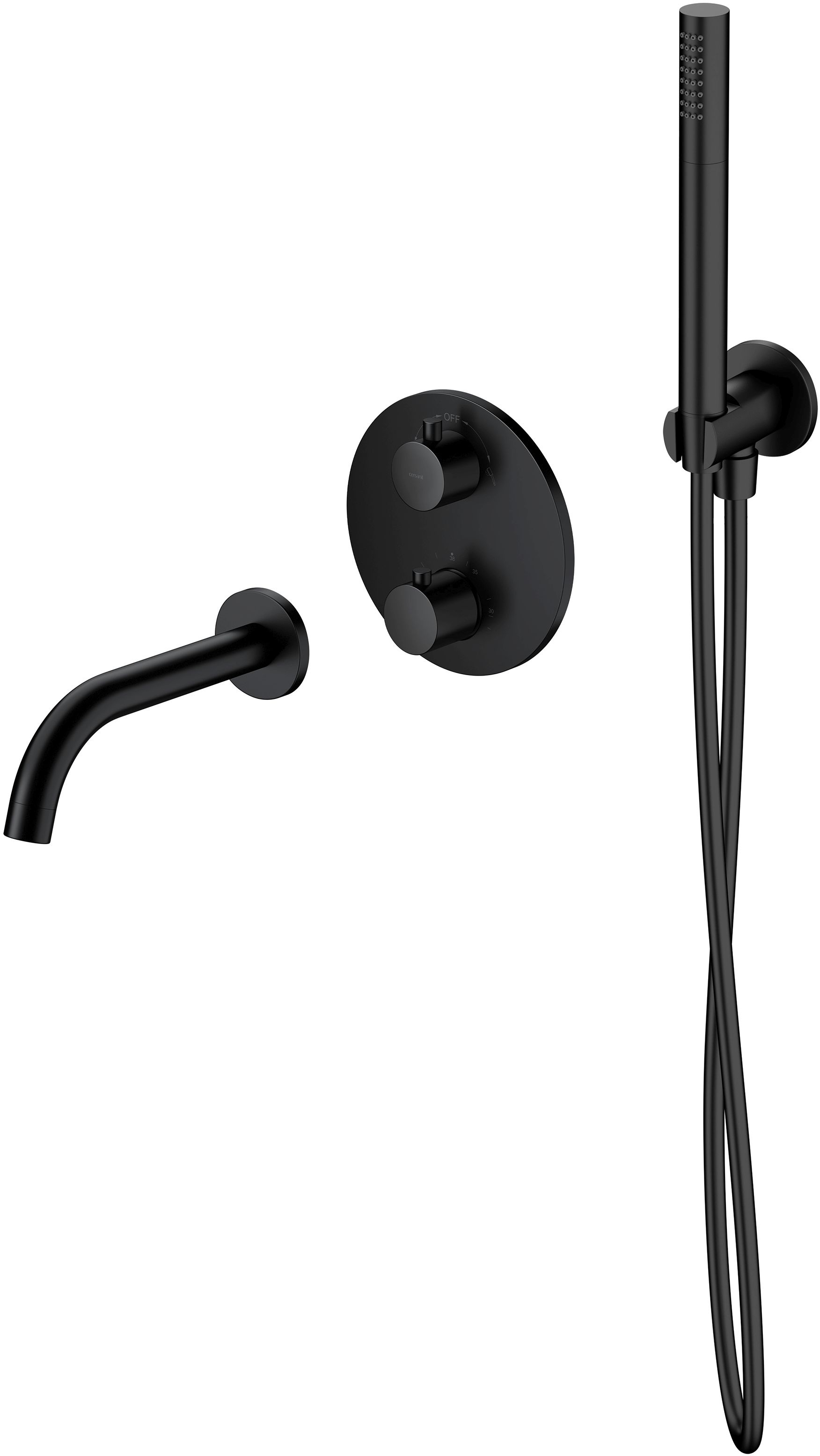 Set Badewannen- und Duscharmatur Cersanit Zen S951-567, Duschset Cersanit Inverto S951-709, S951-554