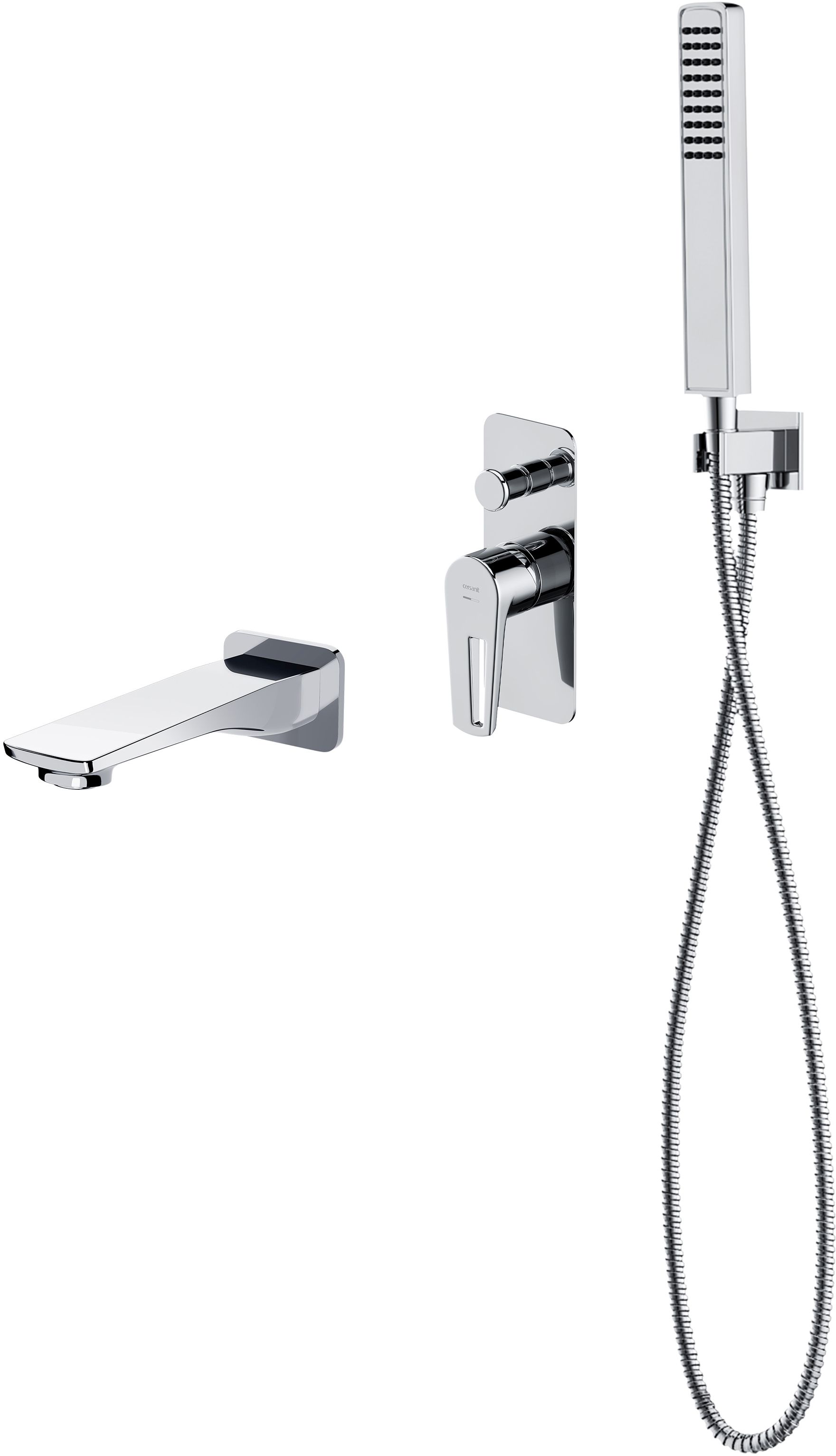 Set Duschset Cersanit Mille S951-522, Badewannen- und Duscharmatur Cersanit Mille S951-342, S951-711