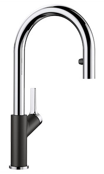 Blanco Carena-S Vario Küchenarmatur Stehend chrom-schwarz 526172