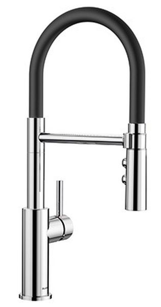Blanco Catris-S Flexo Küchenarmatur Stehend edelstahl-schwarz 525792