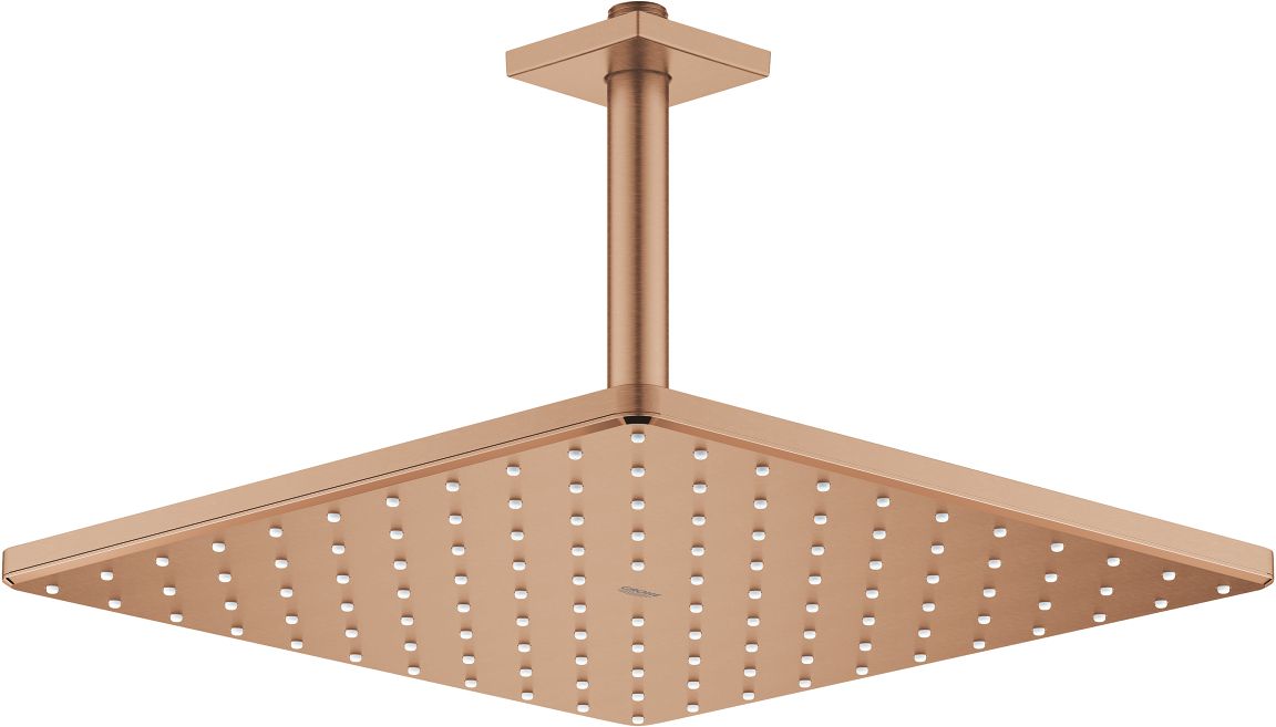 Grohe Rainshower Kopfbrause mit Arm 31x31 cm quadratisch Brushed Warm Sunset 26566DL0