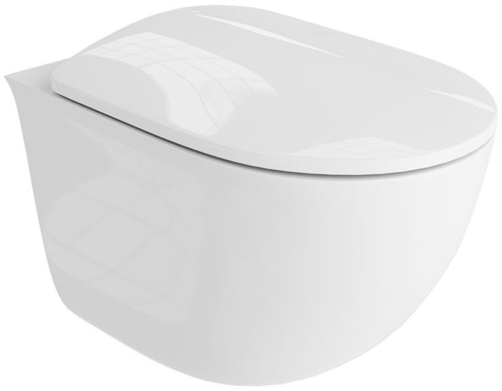 LaVita Vito WC-Becken mit Absenkautomatik-Sitz hängend Spülrandlos weiß Glanz 5900378308065
