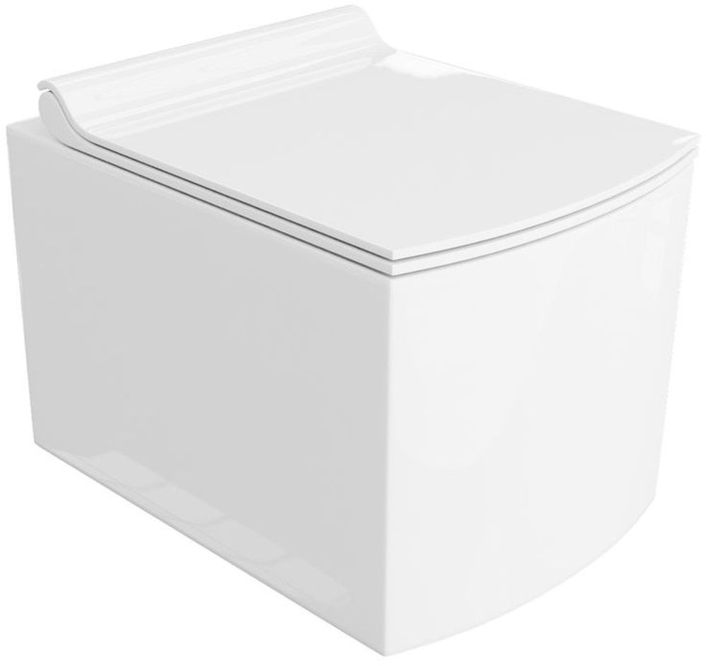 LaVita Fago WC-Becken mit Absenkautomatik-Sitz hängend Spülrandlos weiß Glanz 5908211484273
