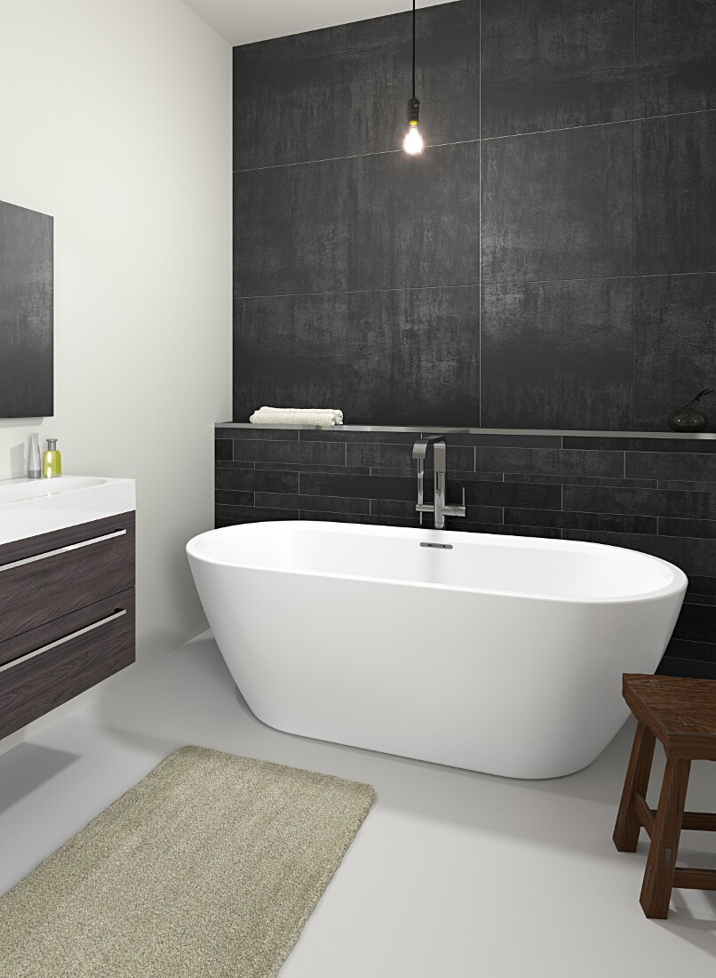 Riho Inspire Freistehende Badewanne 180x80 cm oval weiß B085004105