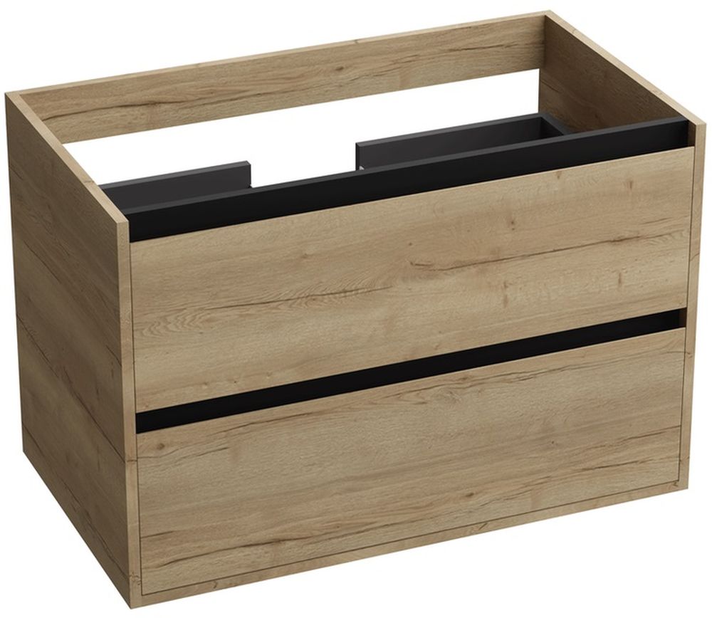 LaVita Minnesota Kabinett 80.5x46x54.2 cm Unterschrank hängend schwarz-eiche 5900378324393