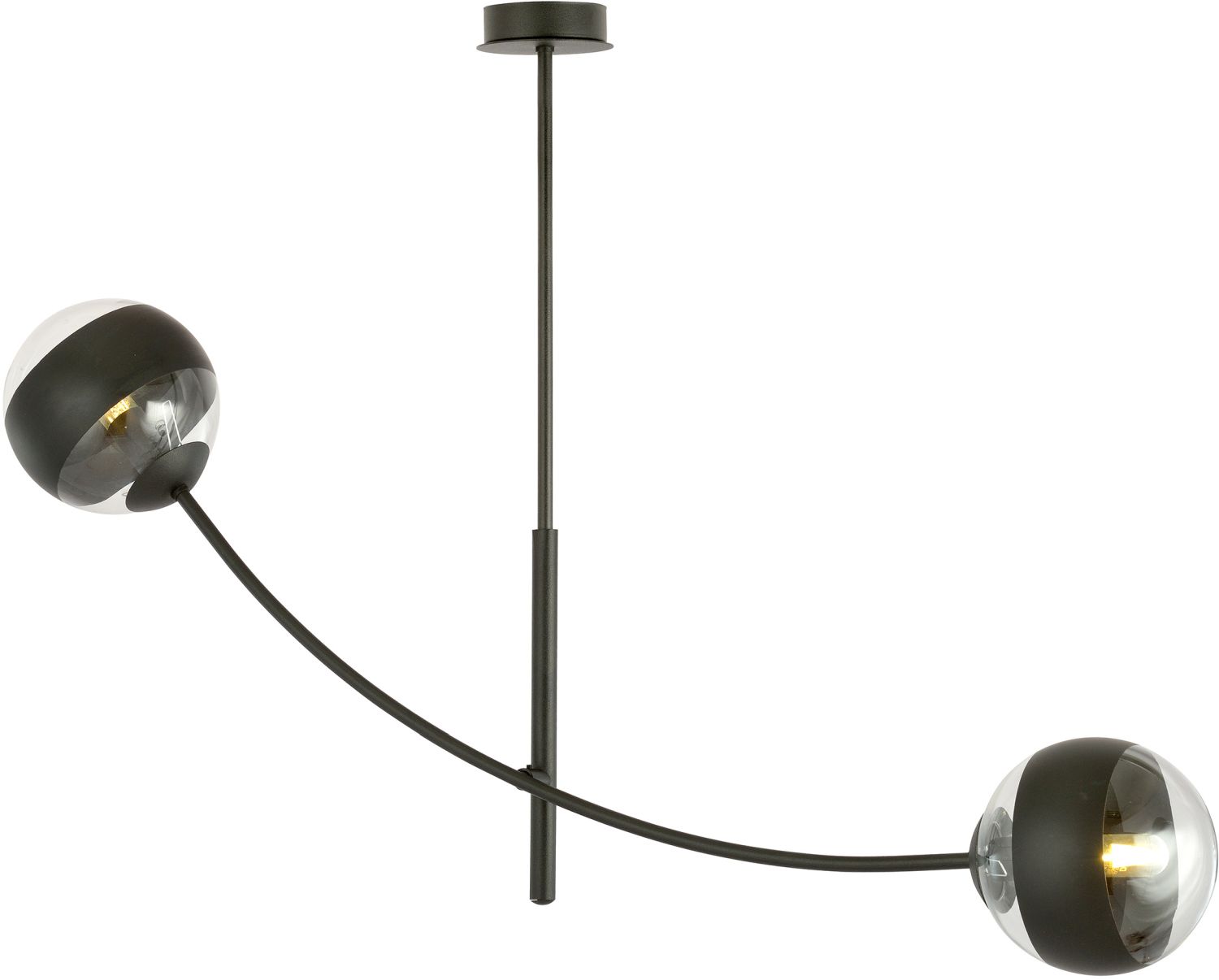 Emibig Hunter Stripe Deckenlampe 2x10 W messing-transparent 1101/2