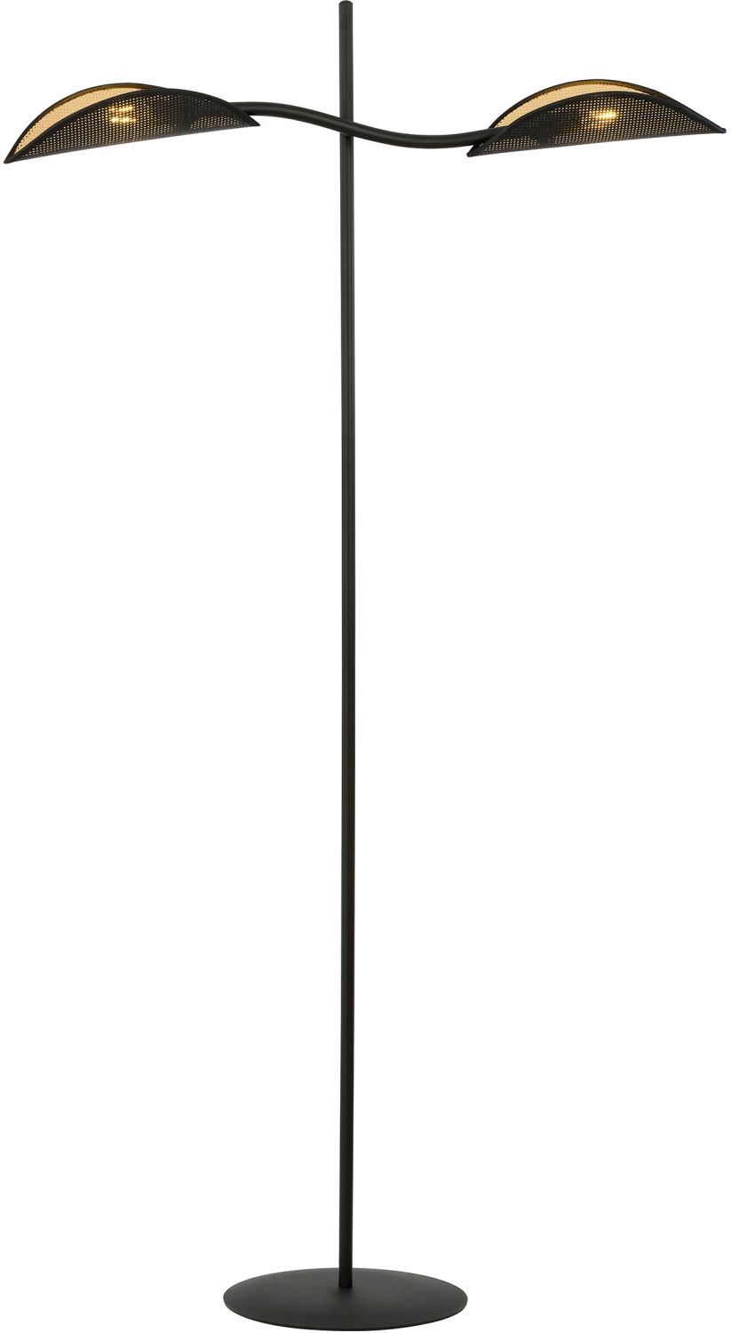 Emibig Lotus Stehlampe 2x10 W schwarz-gold 1106/LP2