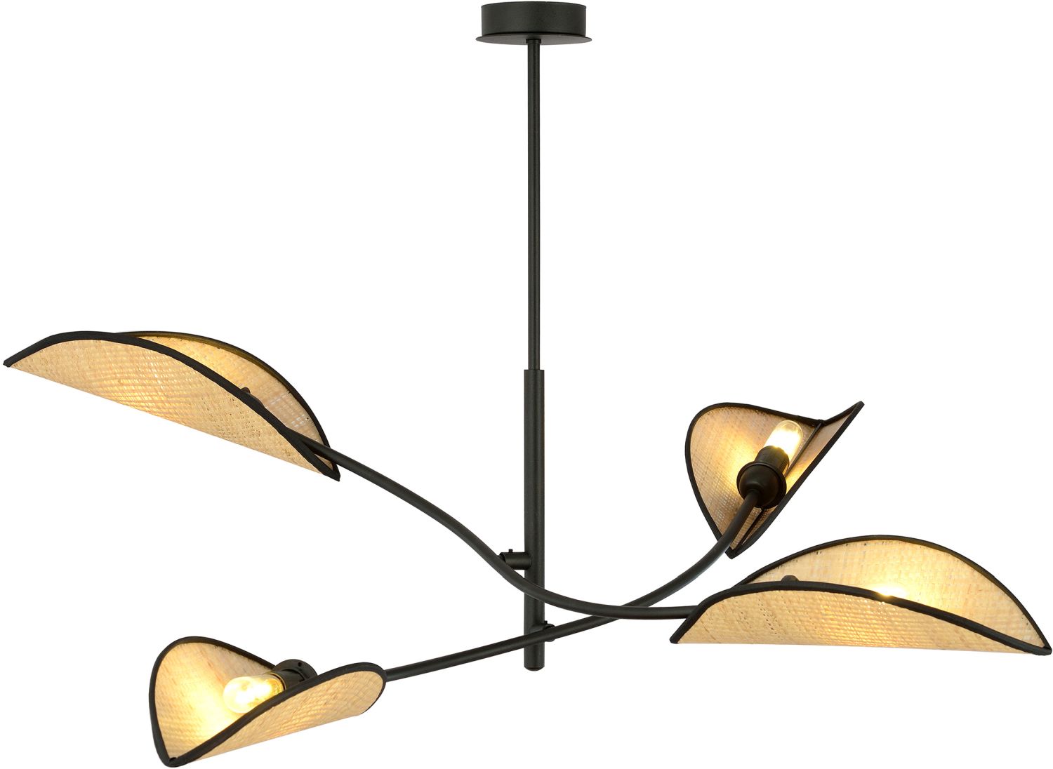 Emibig Lotus Deckenlampe 4x10 W schwarz-beige 1108/4