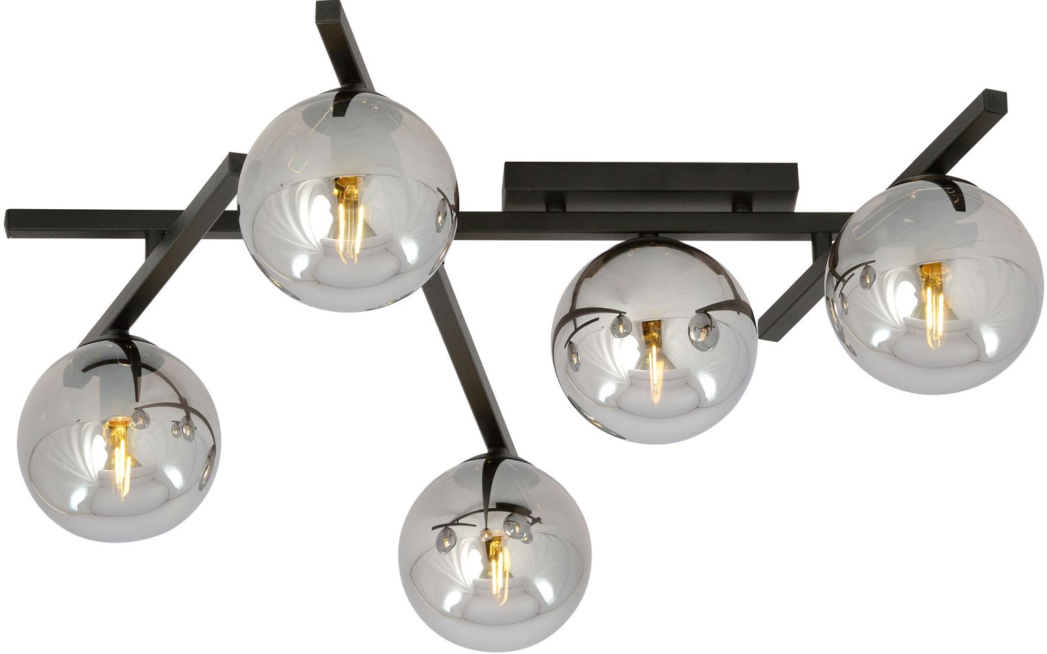 Emibig Smart Deckenlampe 5x10 W schwarz-graphit 1104/5