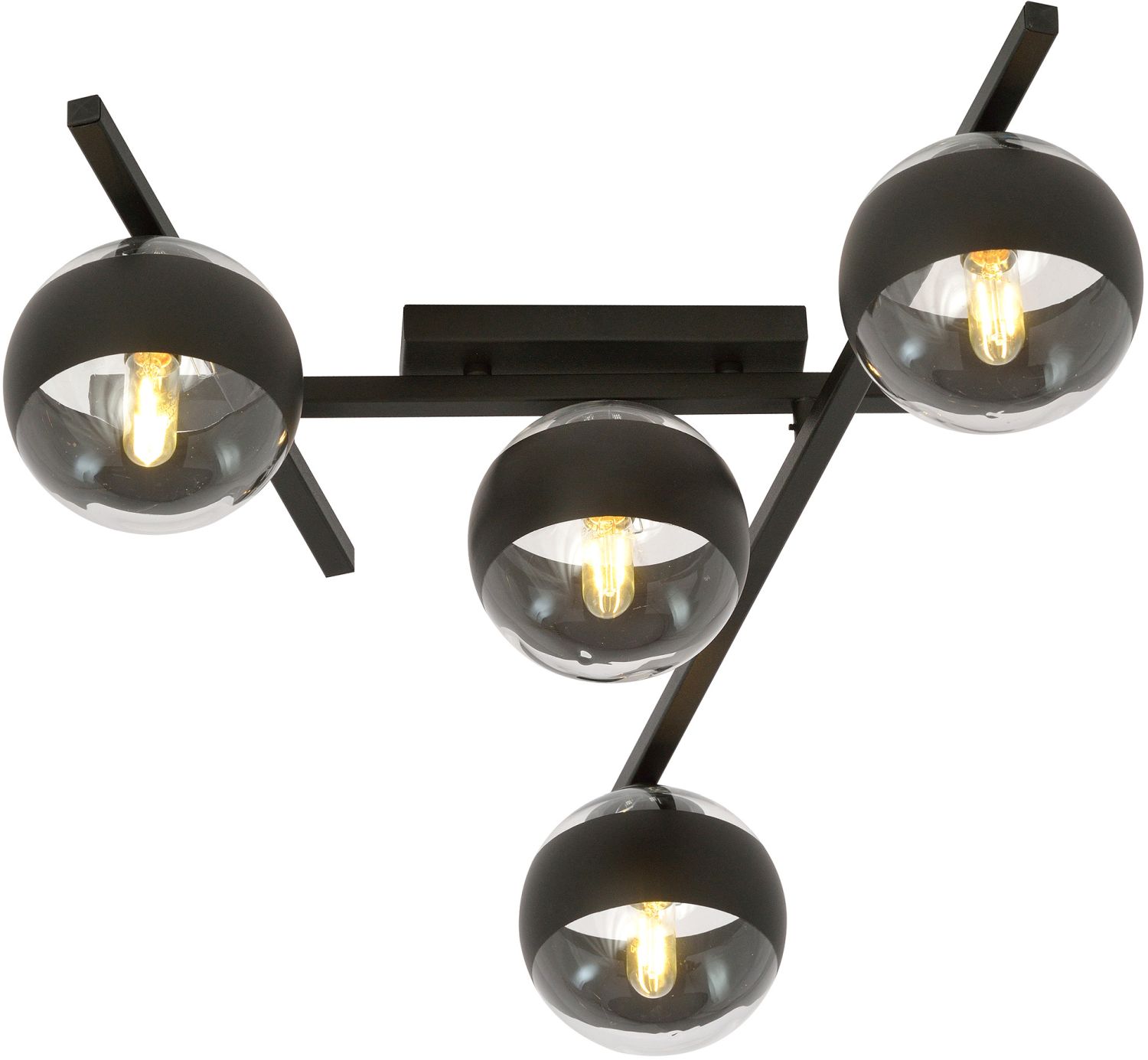 Emibig Smart Stripe Deckenlampe 4x10 W schwarz-transparent 1105/4