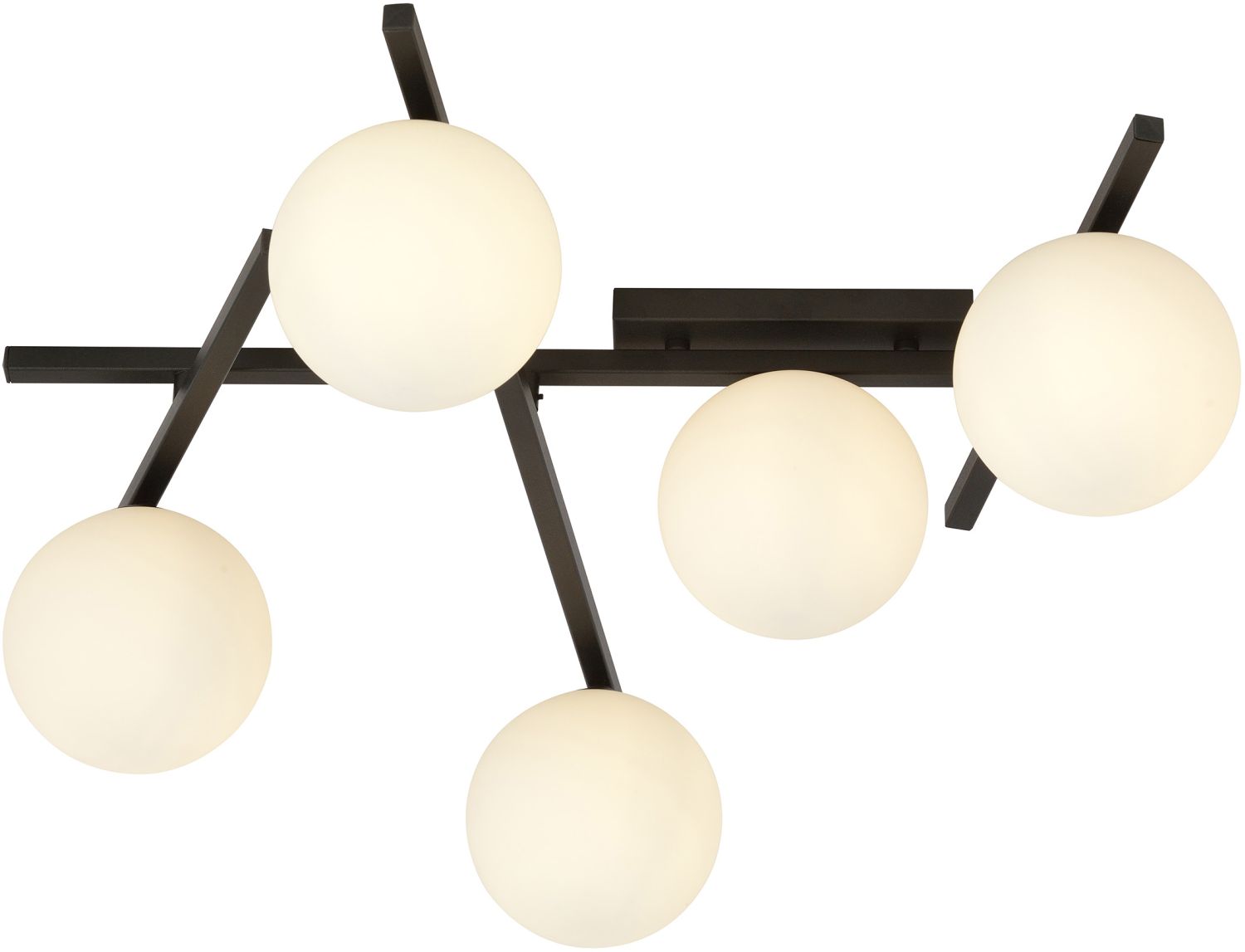 Emibig Smart Deckenlampe 5x10 W schwarz-opal 1103/5