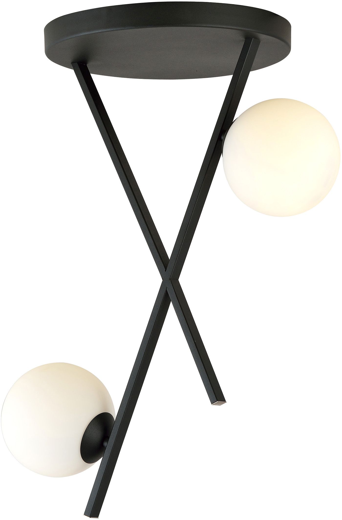 Emibig River Deckenlampe 2x10 W weiß-schwarz 1194/2