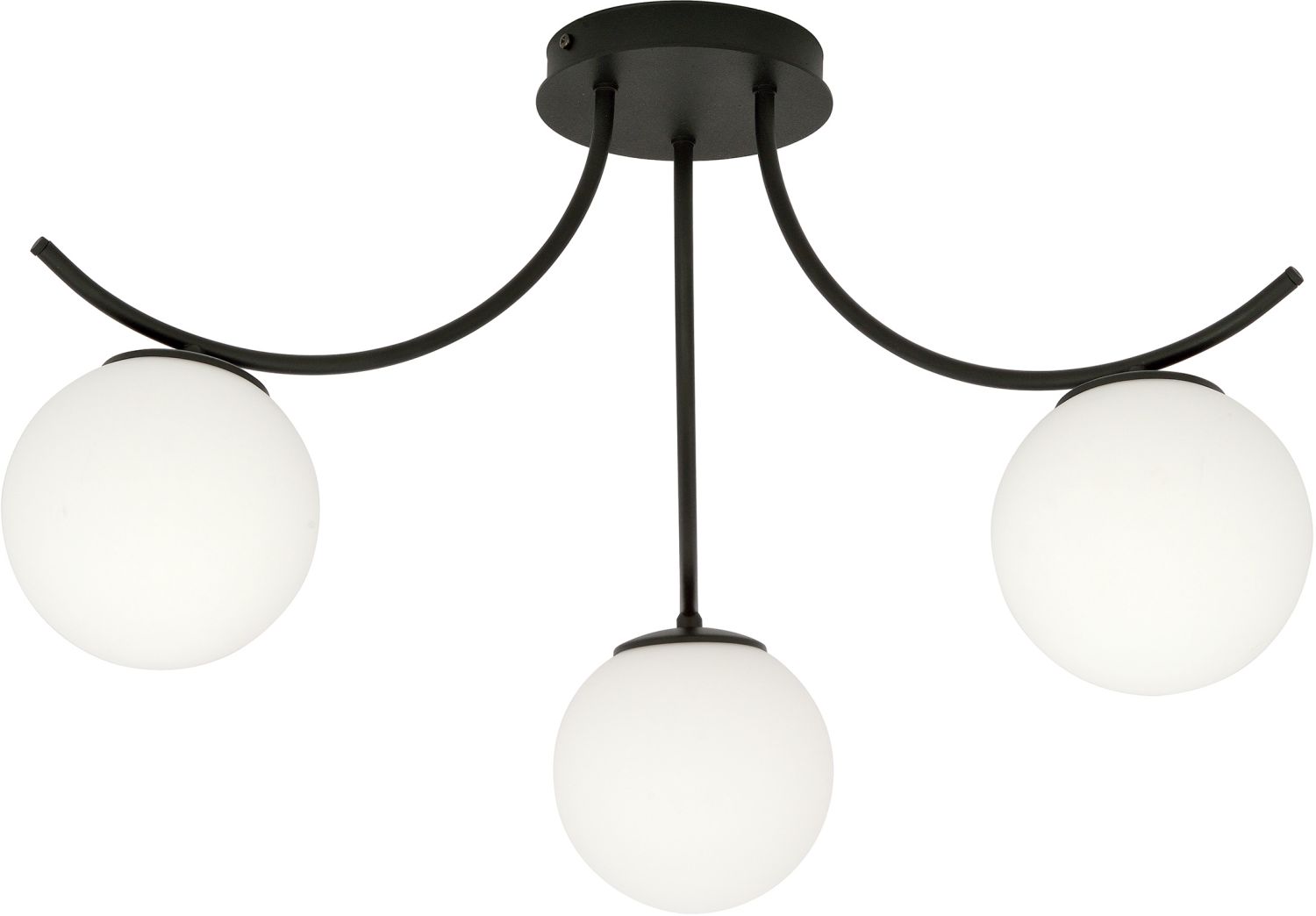 Emibig Boston Deckenlampe 3x10 W schwarz-opal 1109/3