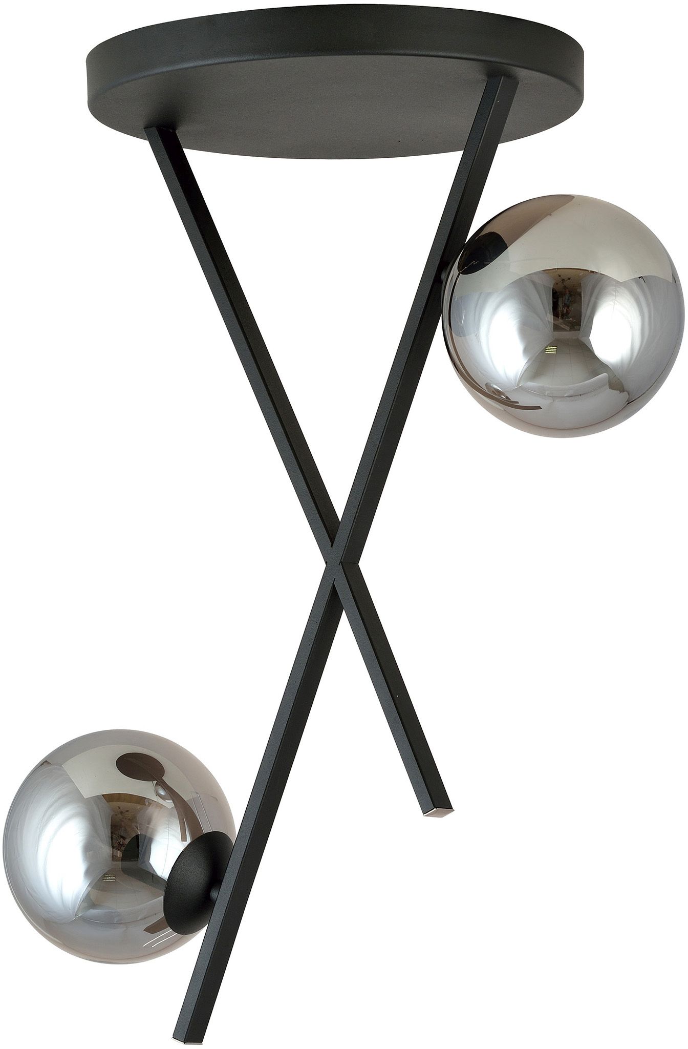 Emibig River Deckenlampe 2x10 W schwarz-graphit 1196/2