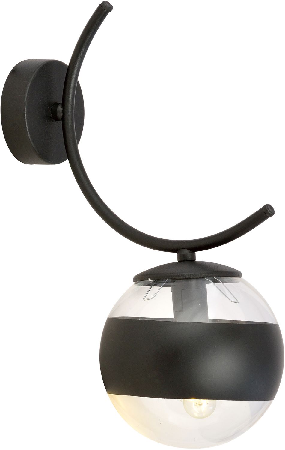 Emibig Boston Stripe Leuchter 1x10 W schwarz-transparent 1111/K1