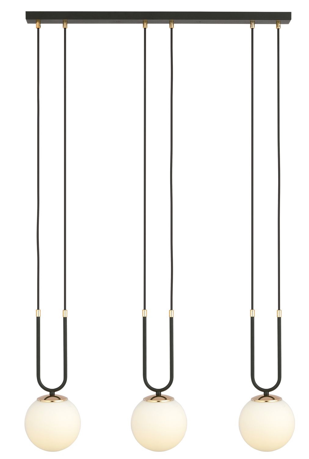 Emibig Glam Pendelleuchte 3x10 W schwarz-opal 1112/3