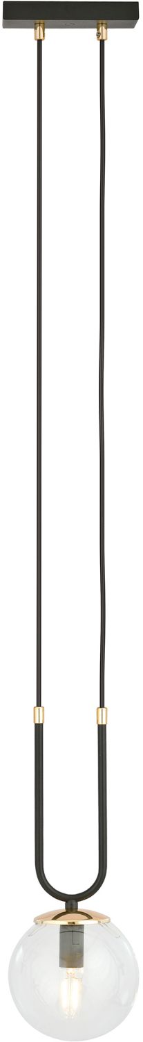 Emibig Glam Pendelleuchte 1x10 W schwarz-transparent 1114/1