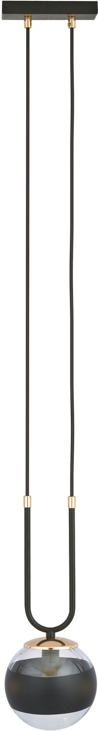 Emibig Glam Stripe Pendelleuchte 1x10 W schwarz-transparent 1113/1