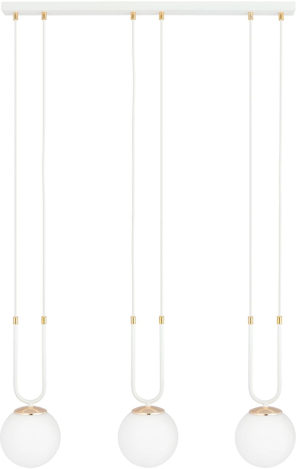 Emibig Glam Pendelleuchte 3x10 W weiß-opal 1115/3