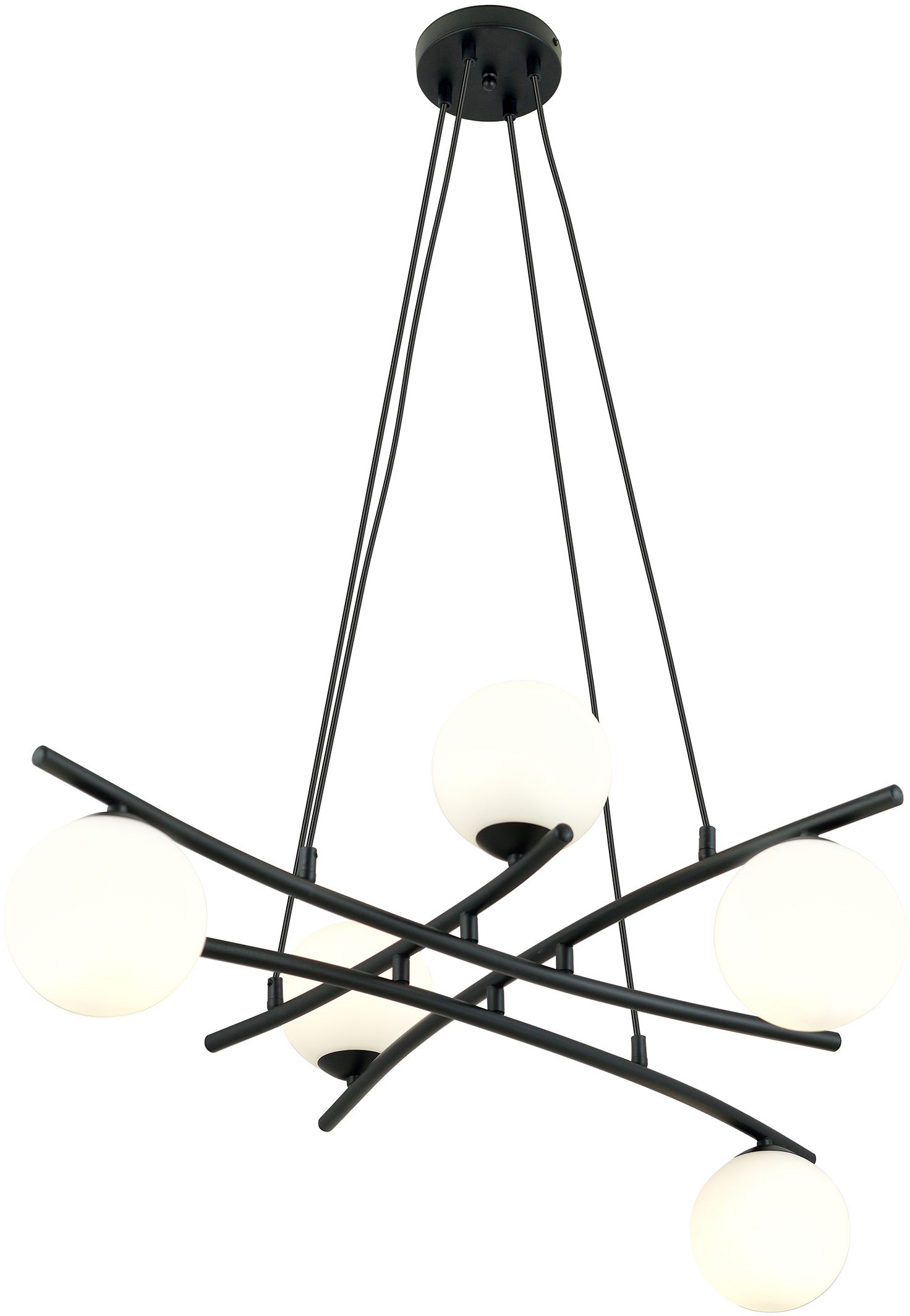 Emibig Essa Pendelleuchte 5x10 W weiß-schwarz 1201/5