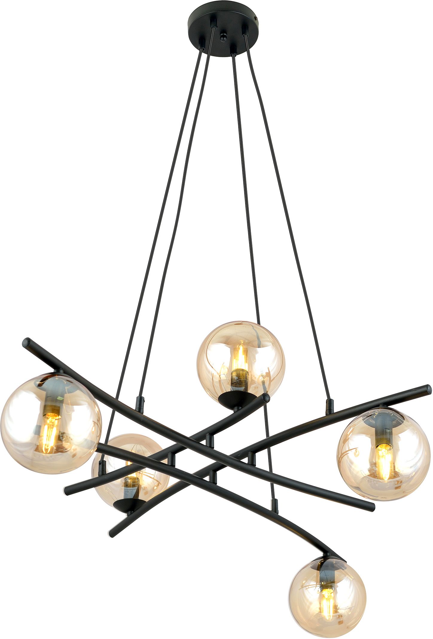 Emibig Essa Pendelleuchte 5x10 W schwarz 1204/5