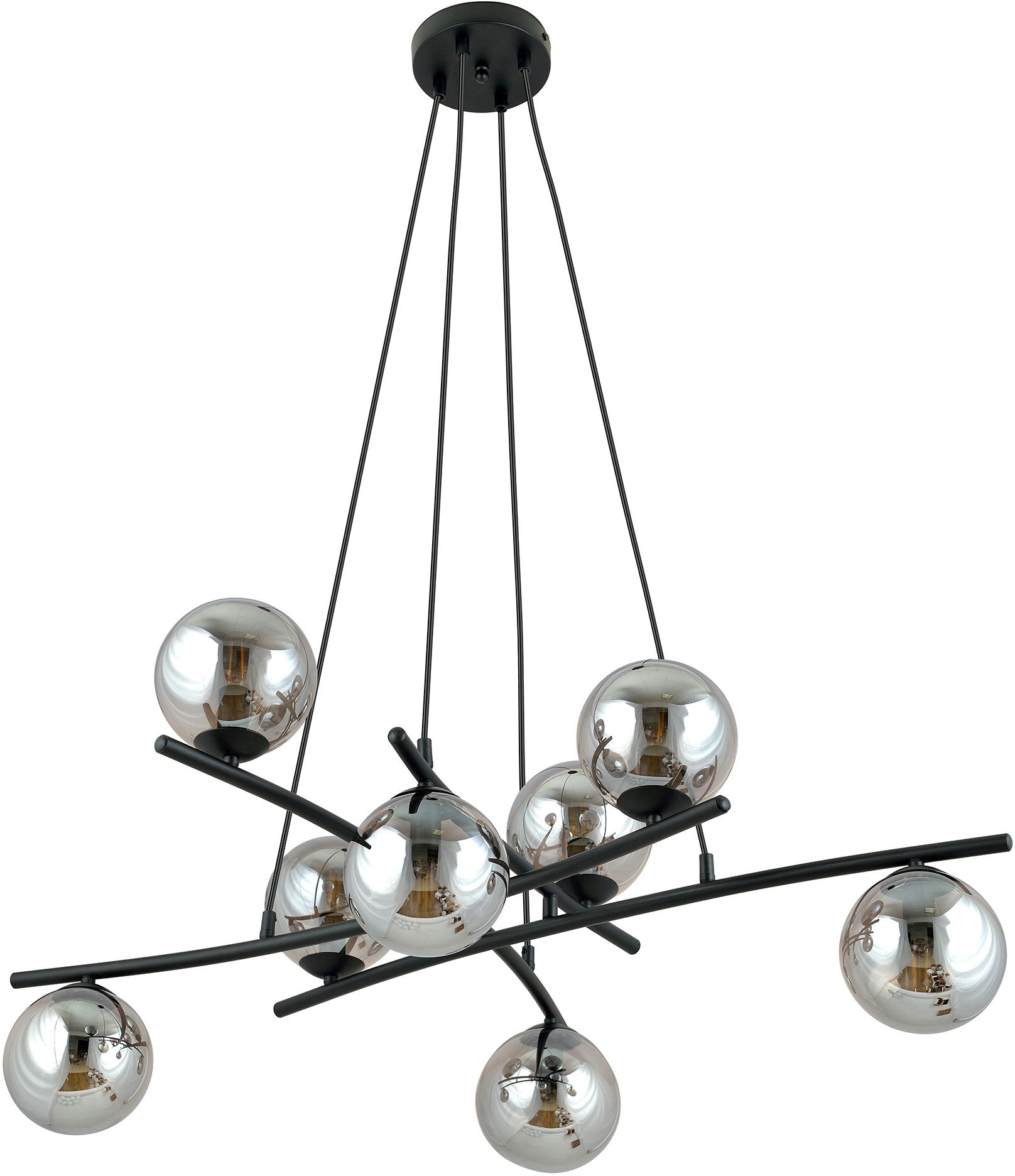 Emibig Essa Pendelleuchte x10 W schwarz-graphit 1203/8