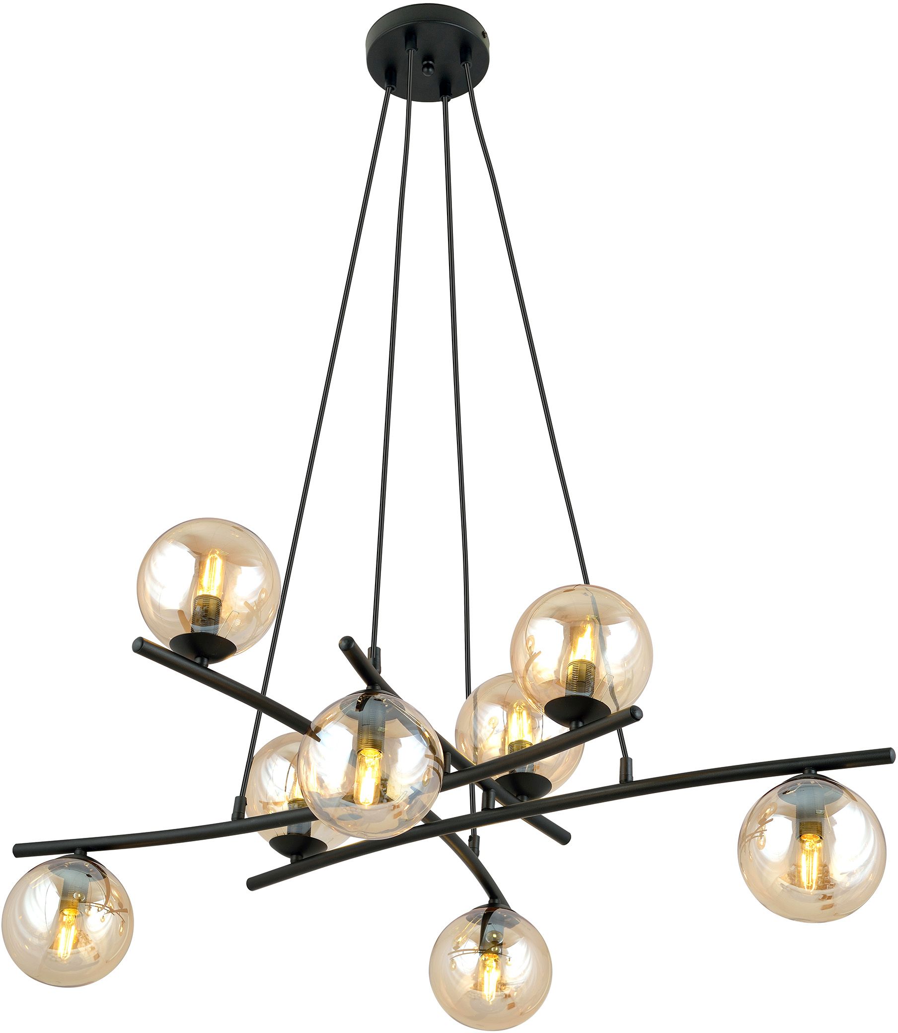 Emibig Essa Pendelleuchte x10 W schwarz 1204/8