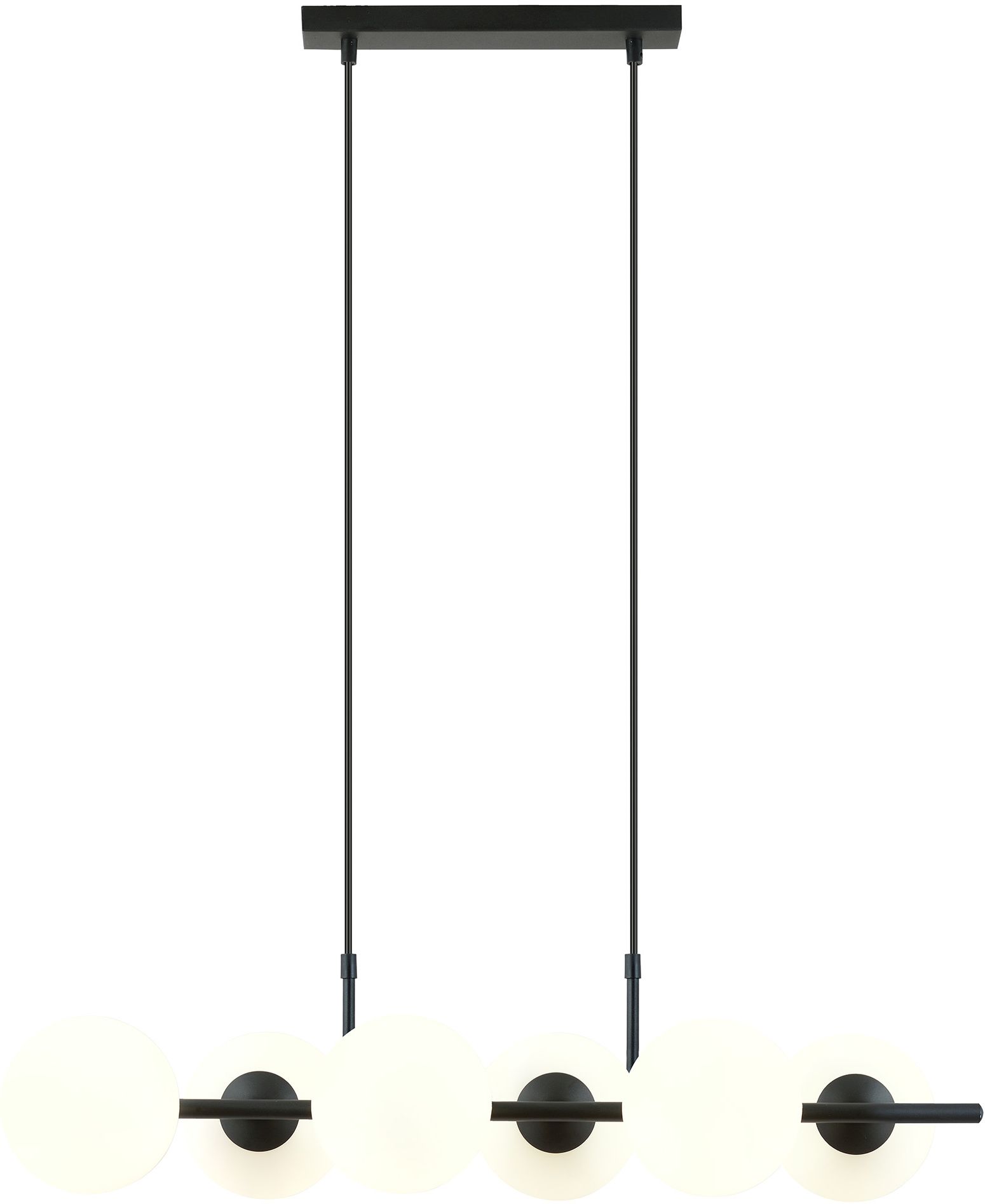 Emibig Rory Pendelleuchte 6x10 W weiß-schwarz 1205/6