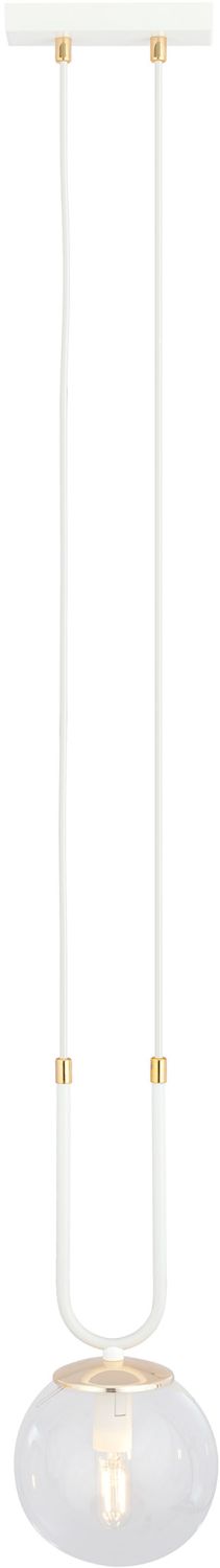 Emibig Glam Pendelleuchte 1x10 W weiß-transparent 1116/1