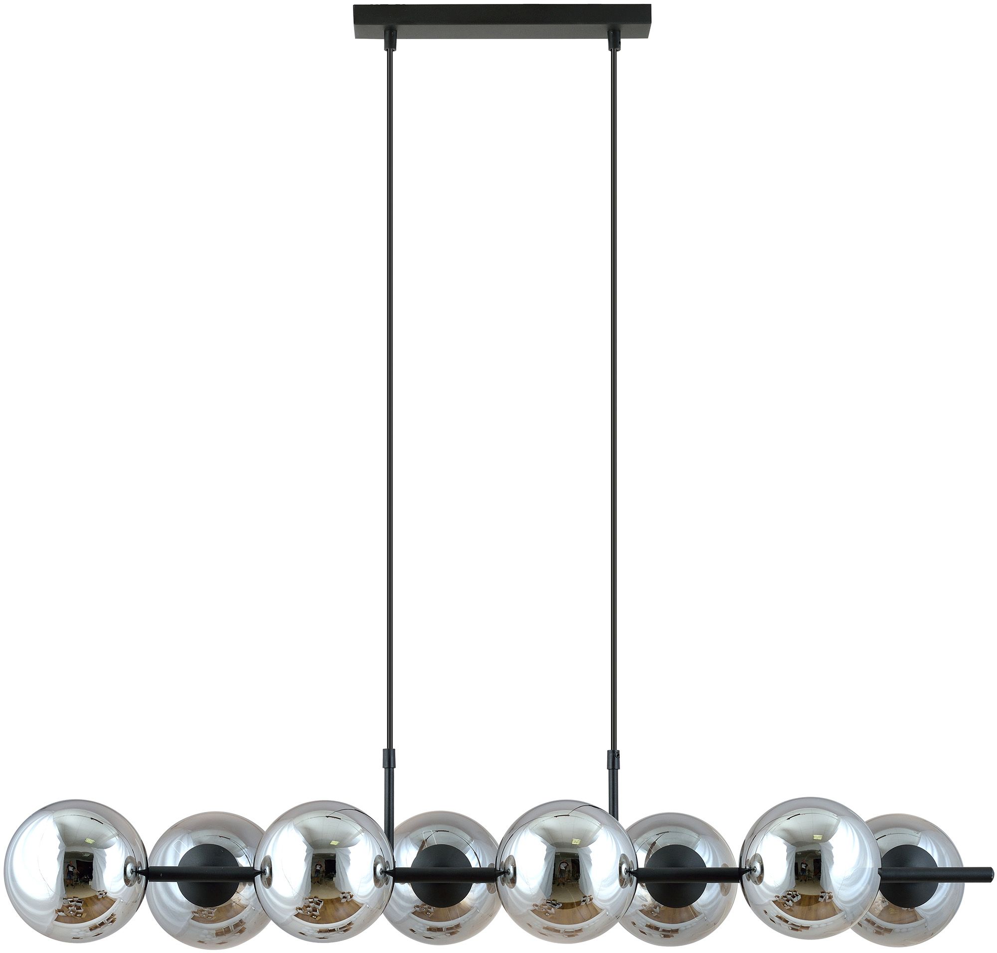 Emibig Rory Pendelleuchte x10 W schwarz-graphit 1207/8