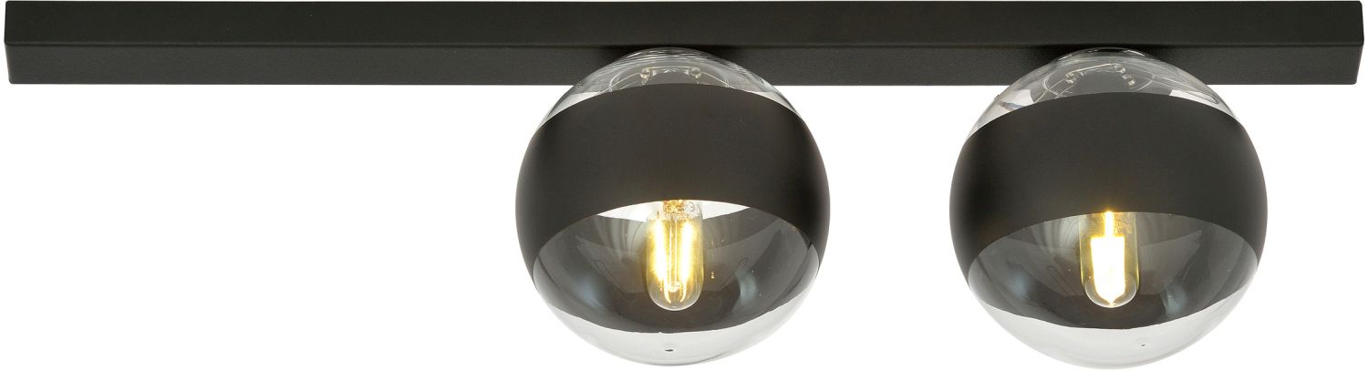 Emibig Fit Stripe Deckenlampe 2x10 W schwarz-transparent 1123/2