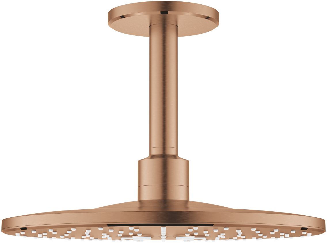 Grohe Rainshower Kopfbrause mit Arm 31x31 cm rund Brushed Warm Sunset 26477DL0