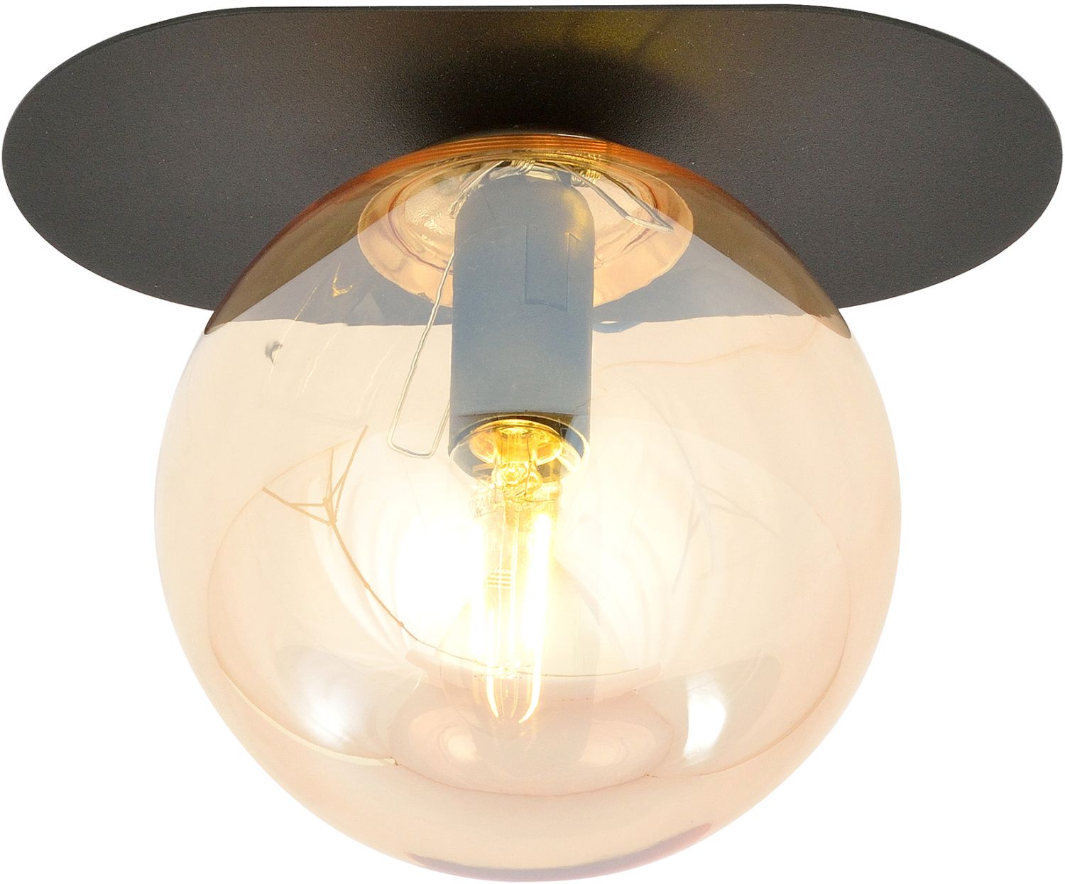 Emibig Plaza Deckenlampe 1x10 W schwarz-bernstein 1120/1