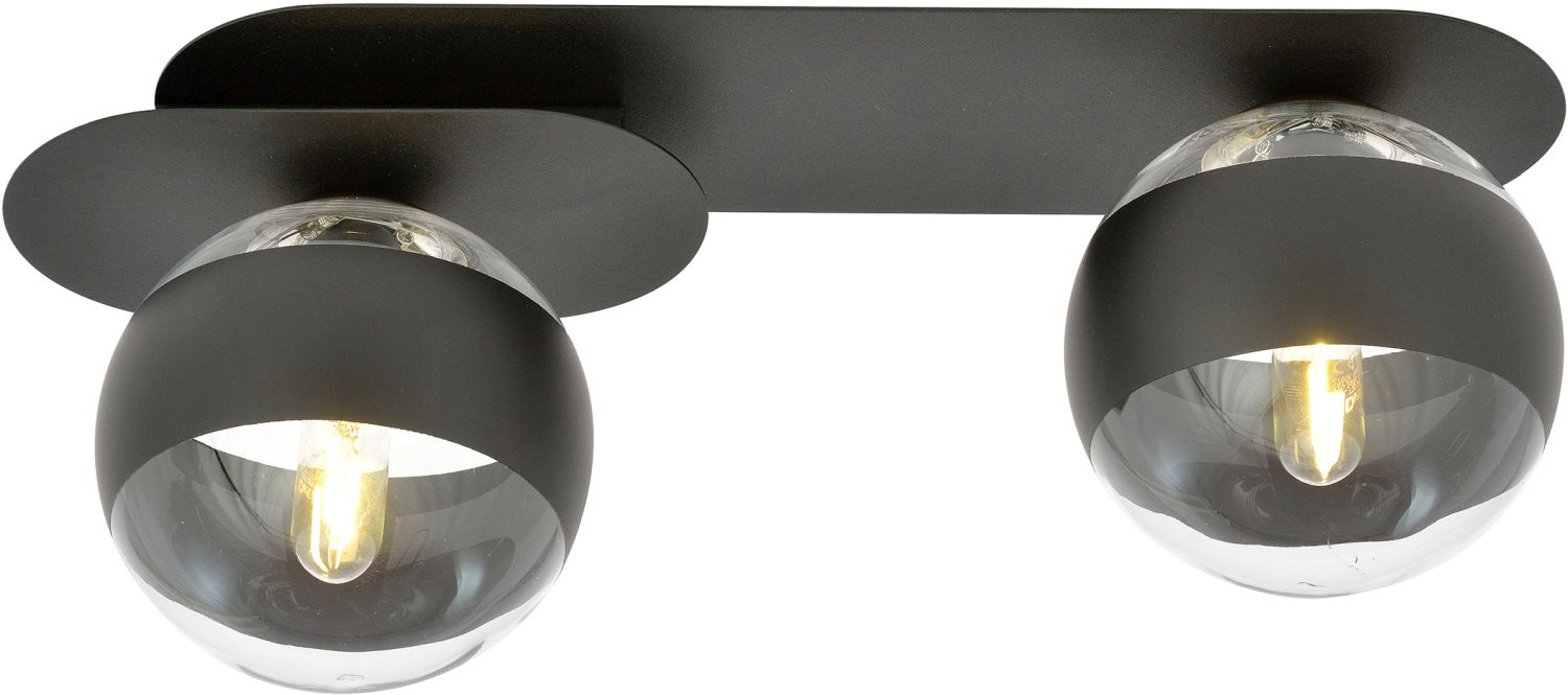 Emibig Plaza Stripe Deckenlampe 2x10 W schwarz-transparent 1121/2