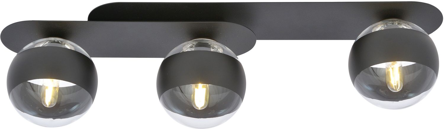 Emibig Plaza Stripe Deckenlampe 3x10 W schwarz-transparent 1121/3