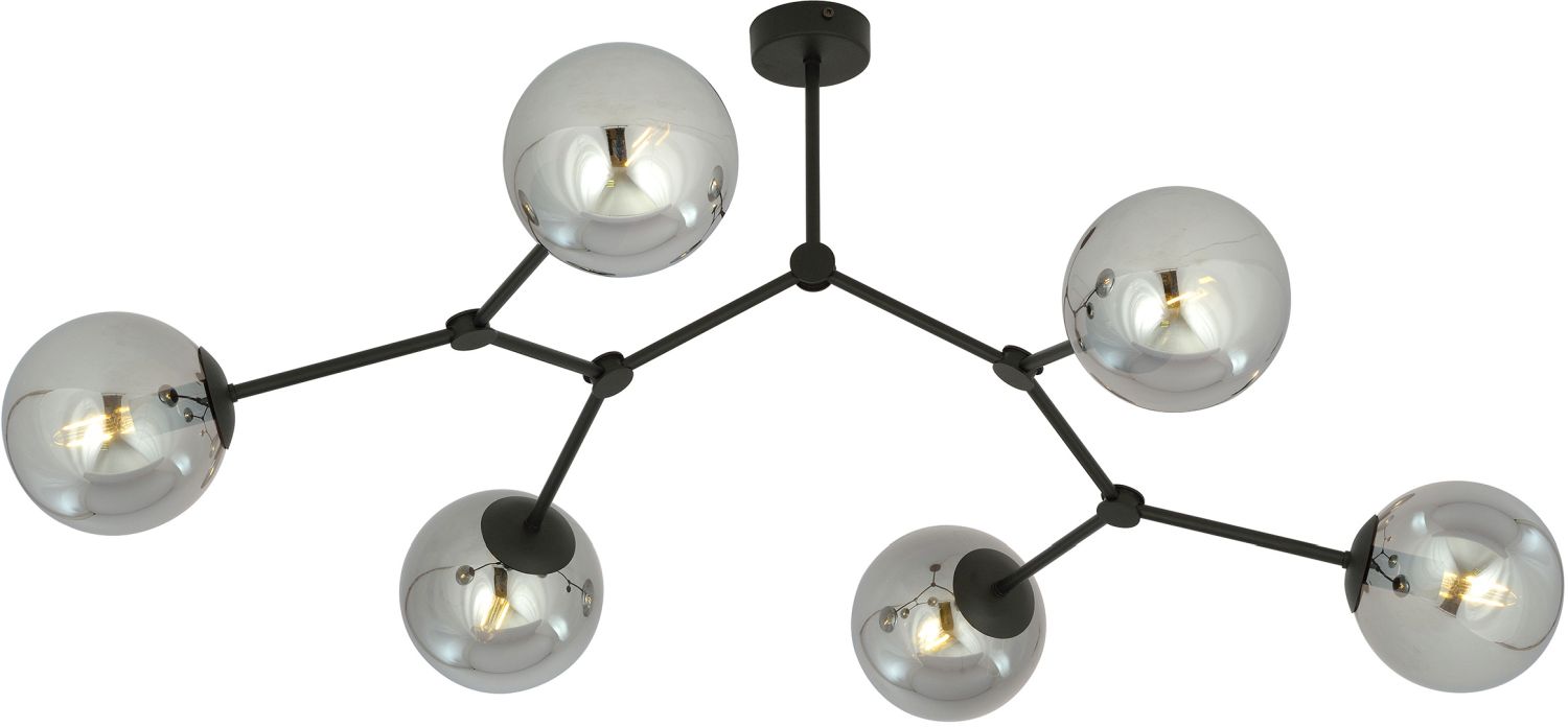 Emibig Space Deckenlampe 6x10 W schwarz-graphit 1134/6