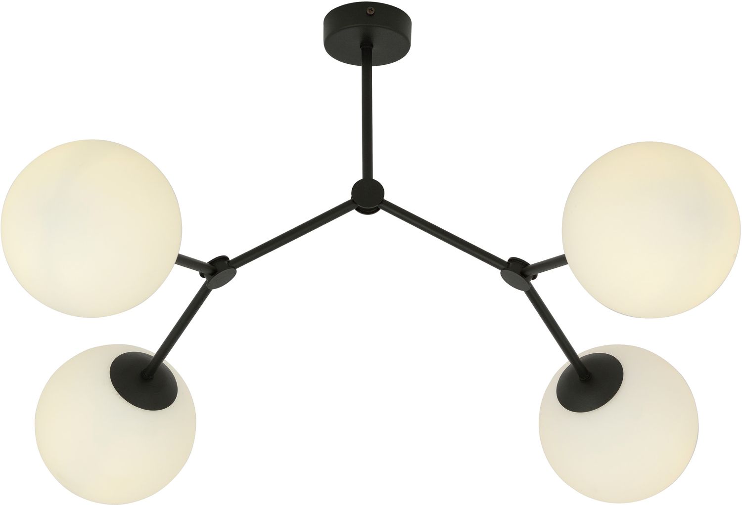 Emibig Space Deckenlampe 4x10 W schwarz-opal 1133/4