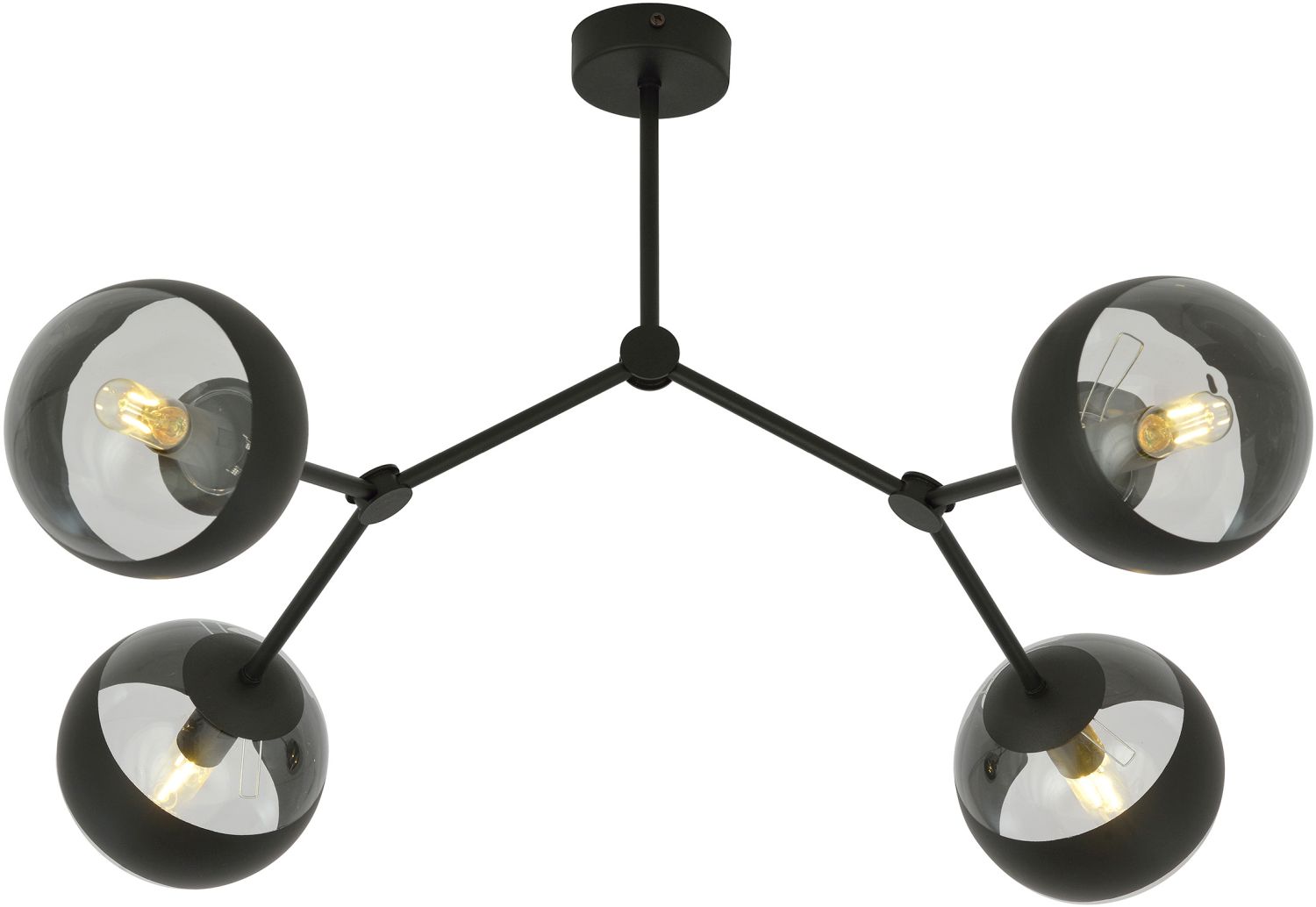 Emibig Space Stripe Deckenlampe 4x10 W schwarz-transparent 1135/4