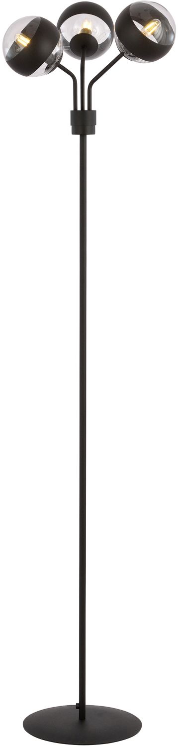 Emibig Nova Stripe Stehlampe 3x10 W schwarz-transparent 1139/LP3