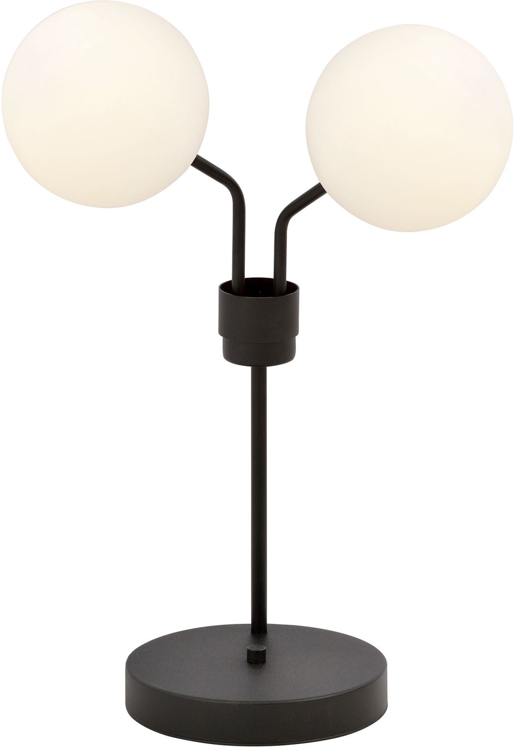 Emibig Nova Tischlampe 2x10 W schwarz-opal 1138/LN2