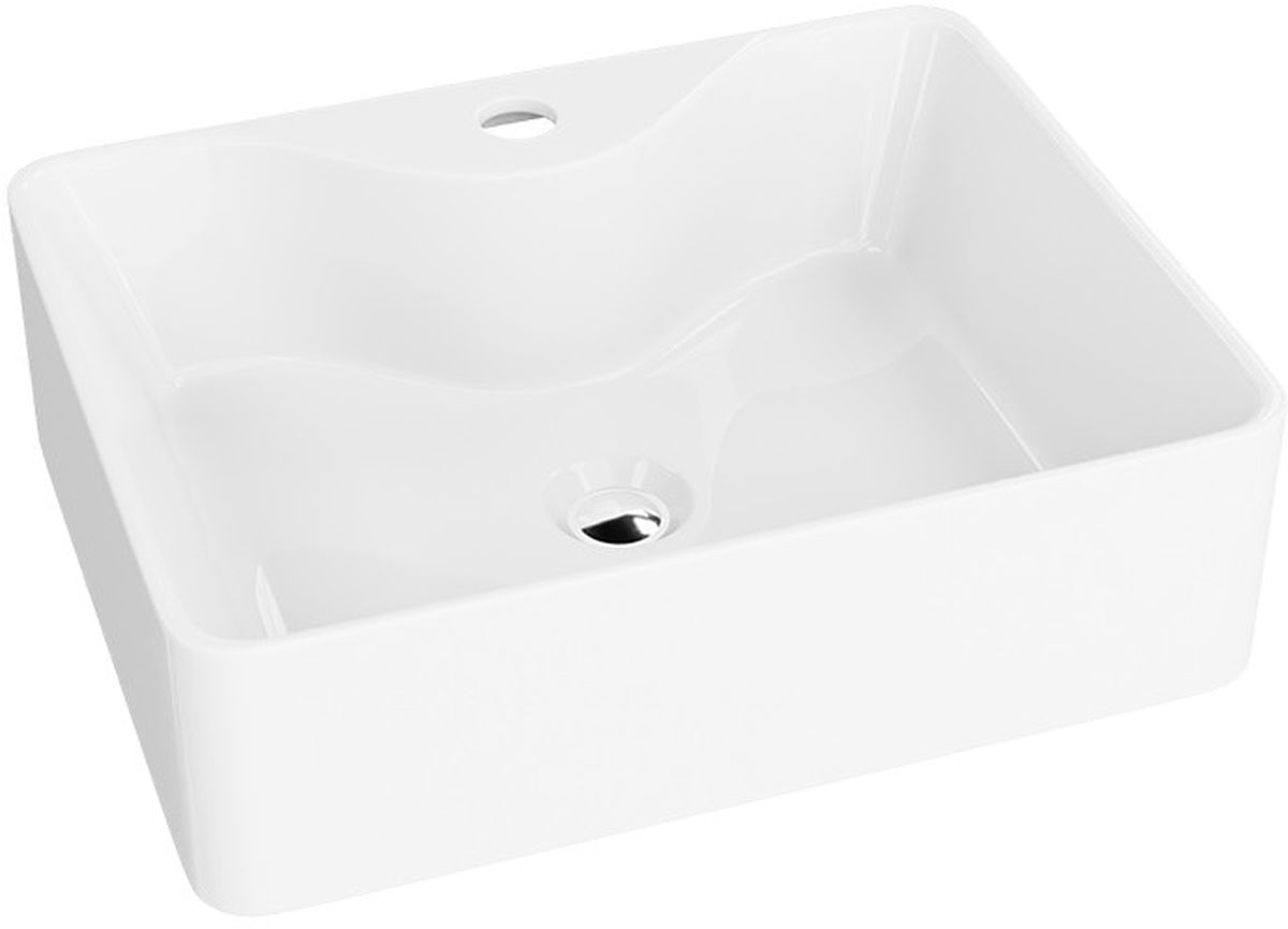 LaVita Castor Waschbecken 47.5x37 cm rechteckig Aufsatzwaschbecken weiß 5900378325994