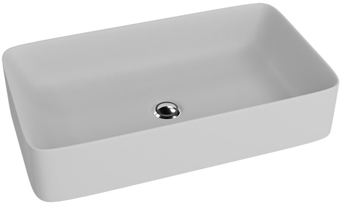 LaVita Pasana Waschbecken 60.5x34 cm rechteckig Aufsatzwaschbecken grauer Stein 5900378325918